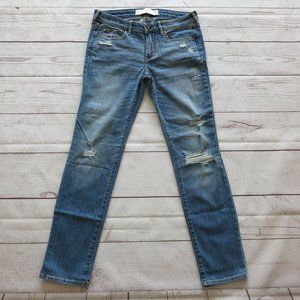 Abercrombie & Fitch Cotton Blend Distressed Slim Skinny Denim Jeans - Size 6S